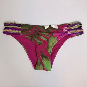 Victoria’s Secret Miss Bikini Luxe Fuchsia Floral Bikini Bottoms